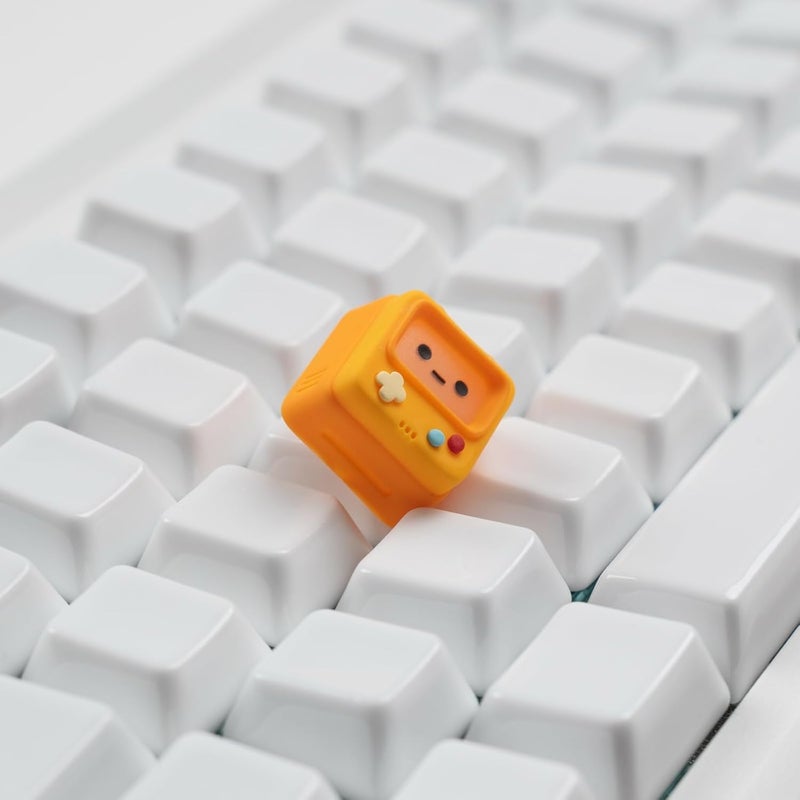 ULTRAEQUIP Artisan Keycaps, Cute Retro Game Consoler-Shpaed Keycaps, Shine Through Resin Handmade, Single 1U Replace Key for ESC Key Mechanical Keyboard (Orange) - Image 3